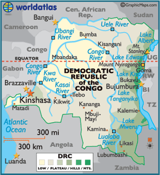 demokratische kongo karte